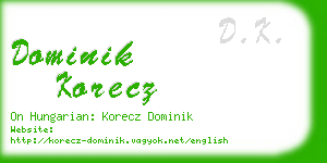 dominik korecz business card